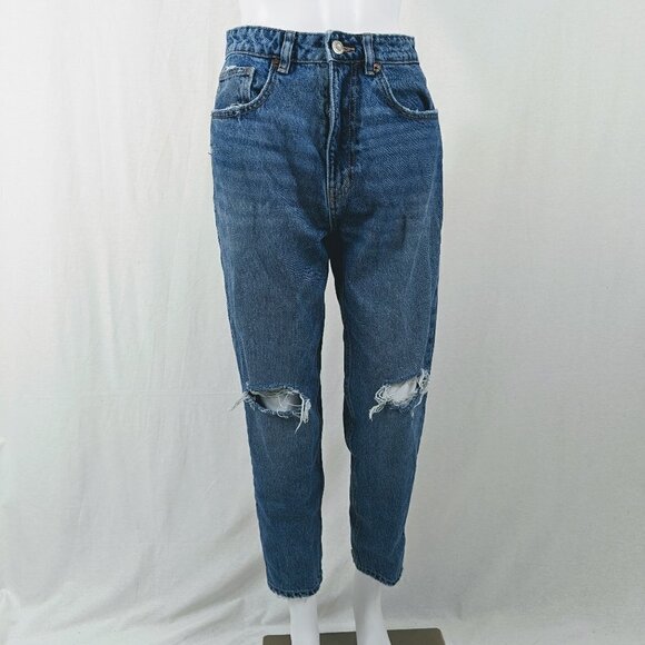 Zara Denim - Straight Leg 100% Cotton Zara Jeans Women's Size 6 Distressed